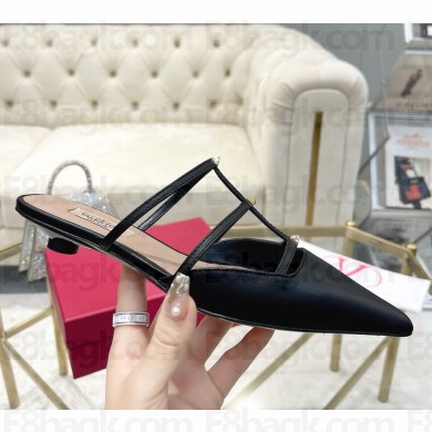 Valentino Garavani Rockstud Wispy calfskin mule black 1113-2024