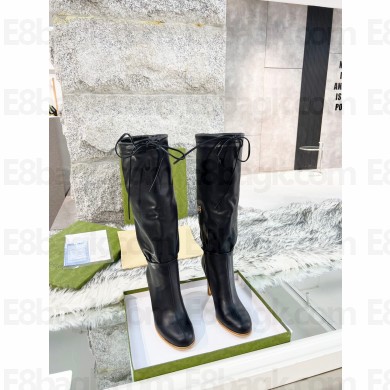 Gucci 8.5cm heel leather Boots black