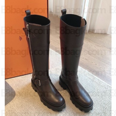 Hermes Jaimy Horse boots in calfskin Coffee 2024