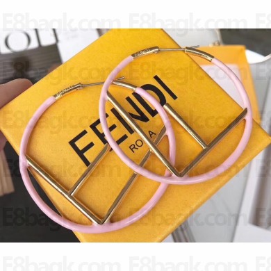 Fendi F Is Fendi Hoop Earrings Pink