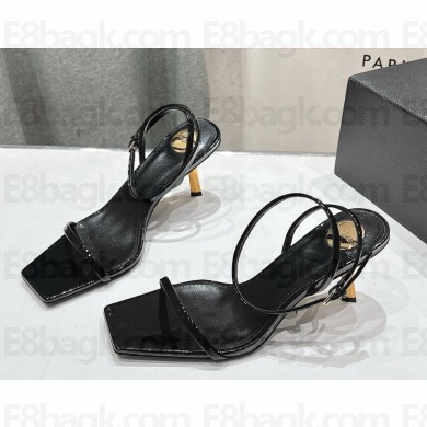 saint laurent patent Calf Leather 85mm Lee sandals black 2025