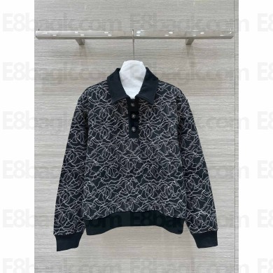 chanel Black & White Glittered Cotton polo P78742 2024