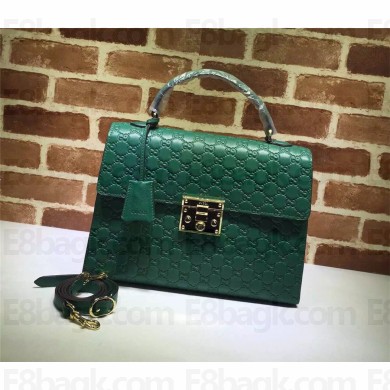 gucci Padlock Gucci Signature top handle 428208 green 