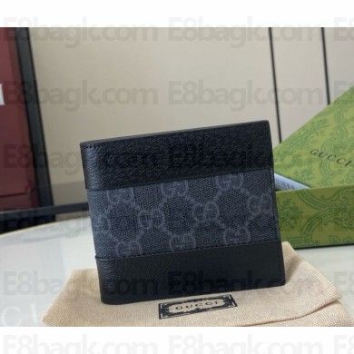 Gucci GG Supreme wallet 795480 Blue canvas and black leather 2024