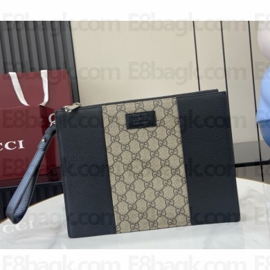 Gucci GG Supreme handbag 795487 beige canvas and black leather 2024