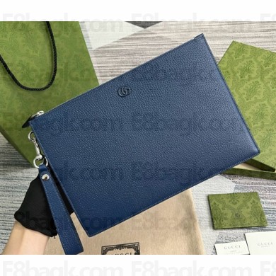 Gucci GG Marmont handbag 475137 blue smooth leather 2024