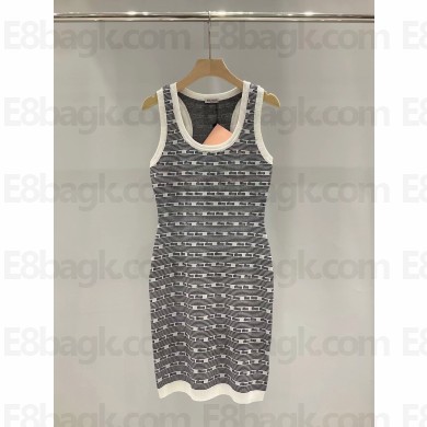 MIU MIU LOGO PRINTED DRESS 2023