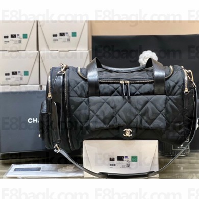 CHANEL BLACK COCO NEIGE TRAVEL BAG FALL WINTER 2022 (ORIGINAL QUALITY)