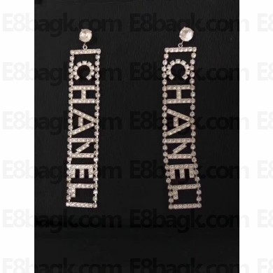 Chanel crystal cut-out logo earrings 2018