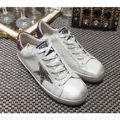 Golden Goose Deluxe Brand Superstar Sneakers White/Glitter Red 2018