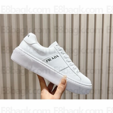 Prada leather women/Men Sneakers with enameled triangle 112301-2024