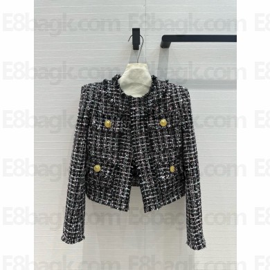 balmain Short tweed jacket with buttons black 2024 
