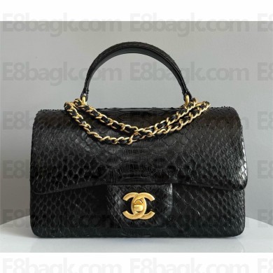 Chanel Mini Flap Bag with Top Handle in python leather AS2431 29 2024