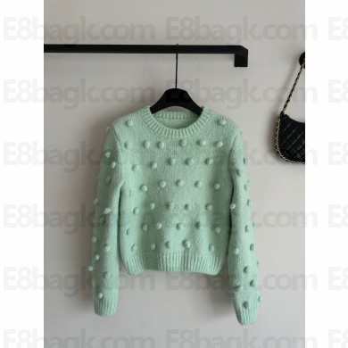 LOEWE Cropped sweater in alpaca blend GREEN 2024
