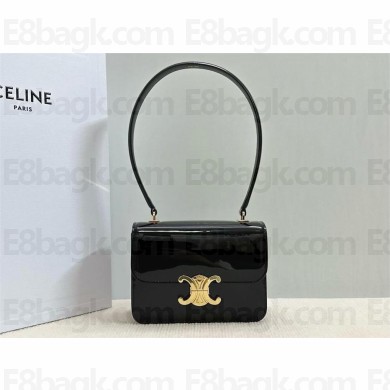 CELINE TEEN GARANCE bag in PATENT CALFSKIN BLACK 2024