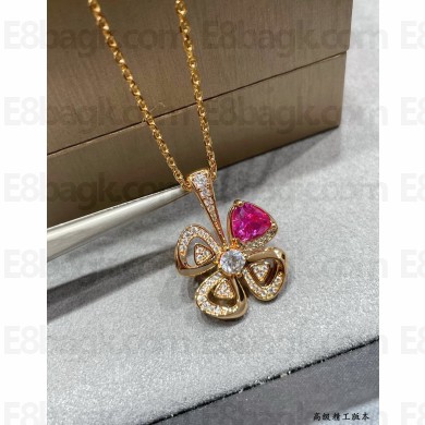 BVLGARI DIAMONDS Fiorever Necklace PINK GOLD