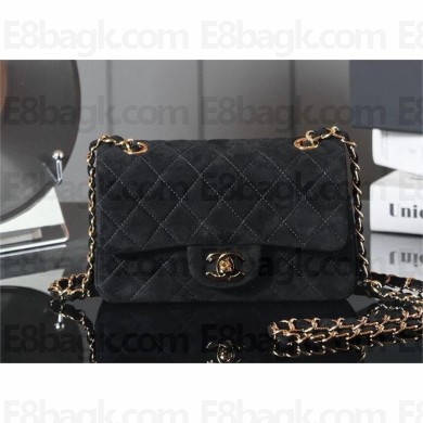 Chanel 1116 mini flap bag in suede leather BLACK 2024