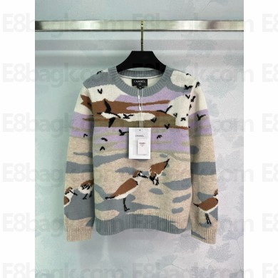 CHANEL Cashmere Ecru & Multicolor Pullover P78476 2024