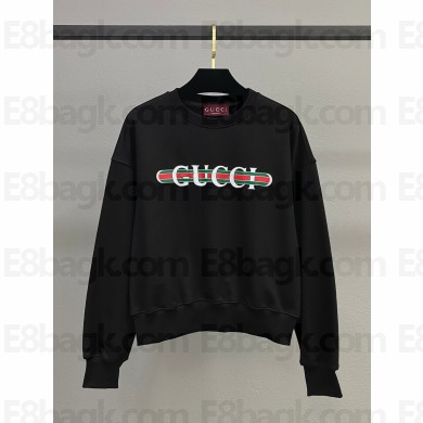 GUCCI BLACK Printed cotton jersey sweatshirt 2024