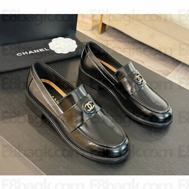Chanel Calfskin in black loafers G45988 2024