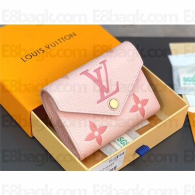 Louis Vuitton pink Victorine Wallet in Monogram Empreinte embossed leather M82202 2024