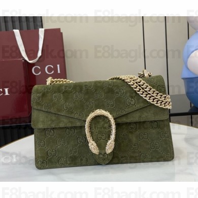 Gucci Dionysus small shoulder bag 818145 green GG suede 2024