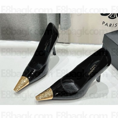 Saint Laurent Jeanne patent leather pumps black heel 10.5cm 2025
