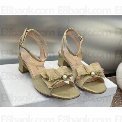 Dior heel:3.5cm adiorble Sandal gold 2024