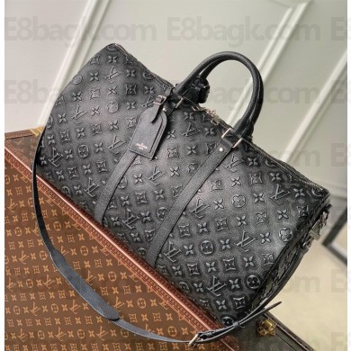 Louis Vuitton Keepall Bandoulière 50 in Monogram Leather M21375 Black 2023