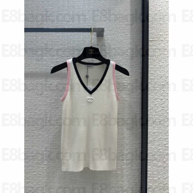 Chanel Mixed Fibers White,Black & pink TOP P76840 2024 