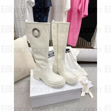 Dior WHITE Supple Calfskin Symbol Boot 2022