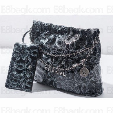 Chanel Printed Calfskin & Silver-Tone Metal CHANEL 22 Handbag AS3261 2023