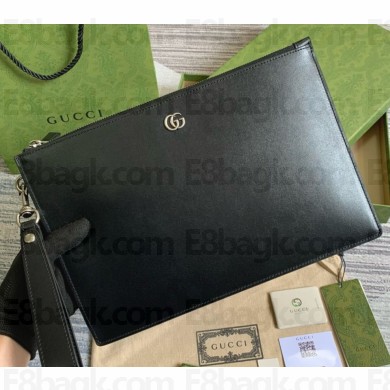 Gucci GG Marmont handbag 475137 black smooth leather 2024