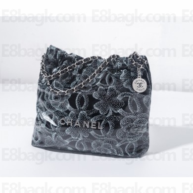 Chanel Printed Calfskin & Silver-Tone Metal CHANEL 22 Small Handbag AS3260 2023