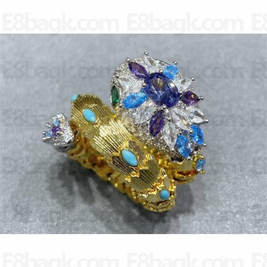 BVLGARI Serpenti Viper ring yellow gold/blue