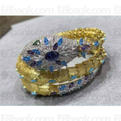 BVLGARI Serpenti Viper bracelet yellow gold/blue