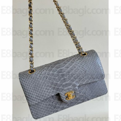 Chanel Python Medium Classic flap bag 1112 09 2024