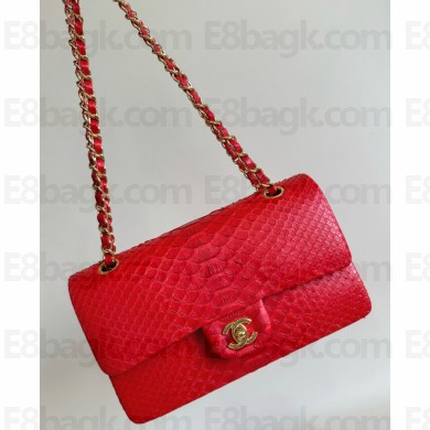 Chanel Python Medium Classic flap bag 1112 01 2024