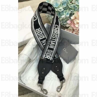 Dior Black And White With Logo Embroidered Canvas Strap 2018 