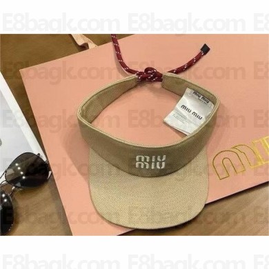 MIU MIU Denim visor Beige/Amaranth 5HV027 2025
