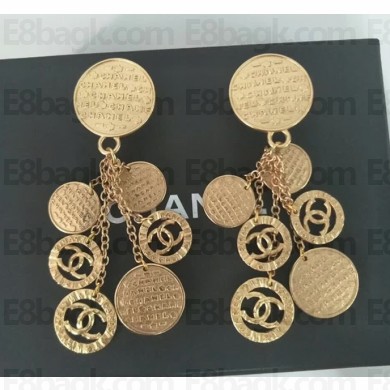 Chanel Vintage Coin Earrings Gold 2018