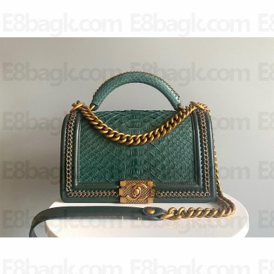 Chanel Chain Boy Flap Medium Bag In Python 02 2024