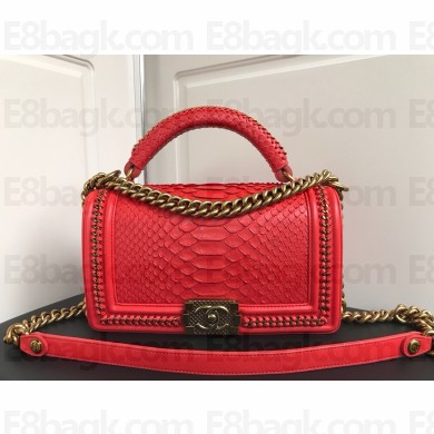 Chanel Chain Boy Flap Medium Bag In Python 07 2024
