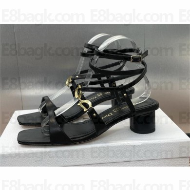 Dior C'est Heel 3.5cm Sandal in black calfskin 2024