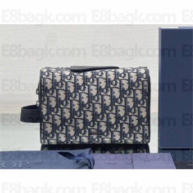 Dior Beige and Black Oblique Jacquard Lingot Toiletry Case 2023