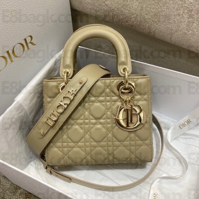 Lady Dior SMALL My ABCDior Bag IN BEIGE Cannage Lambskin 2023
