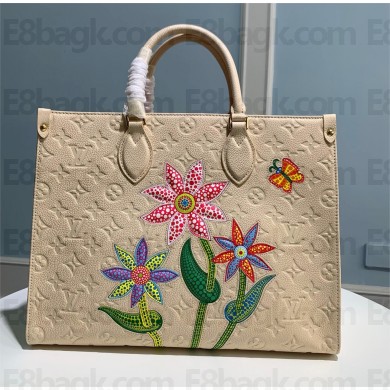 LV x YK OnTheGo MM TOTE BAG M46416 WHITE 2023 