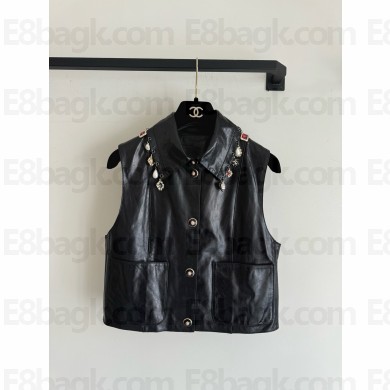 chanel black lambskin VEST P77636  2024 