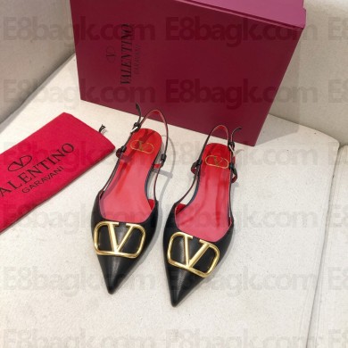 Valentino VLOGO Calfskin Slingback FLATS black/RED 2020