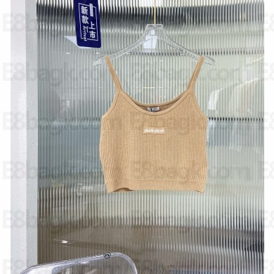 MIU MIU Lamé top BROWN 2024 